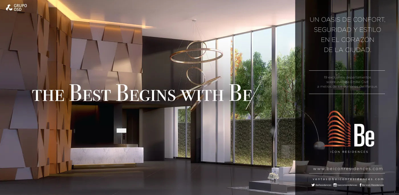 Pieza gráfica de Be Icon Residences